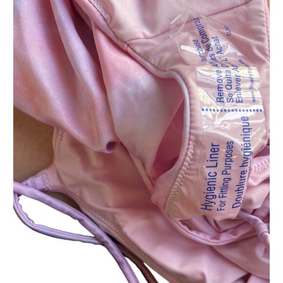 Victoria's Secret Swim VS Scoop One-Piece Swimsuit tie dye pink size XL New - Picture 8 of 10